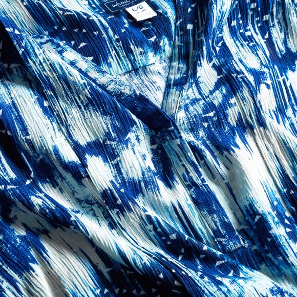 Whoa Wait Sleeveless Dress Blue Size Large Coastal Inspired Resortwear - Picture 6 of 8